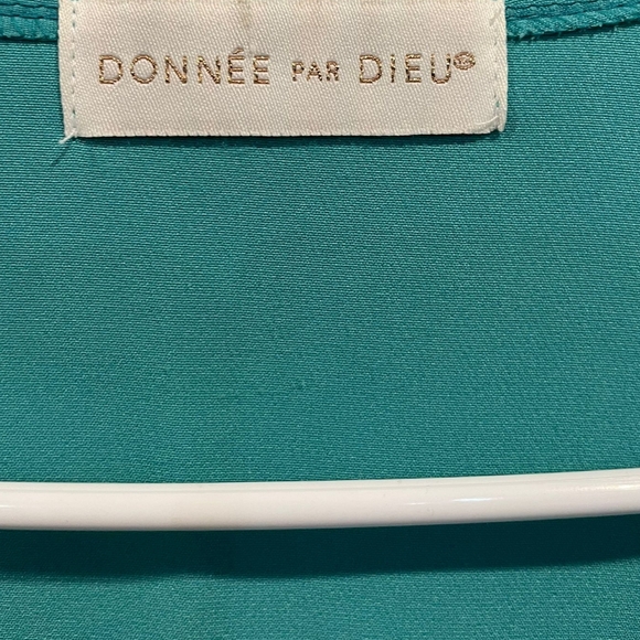 DONNEÉ PAR DIEU TURQUOISE Cardigan Large - Picture 4 of 4